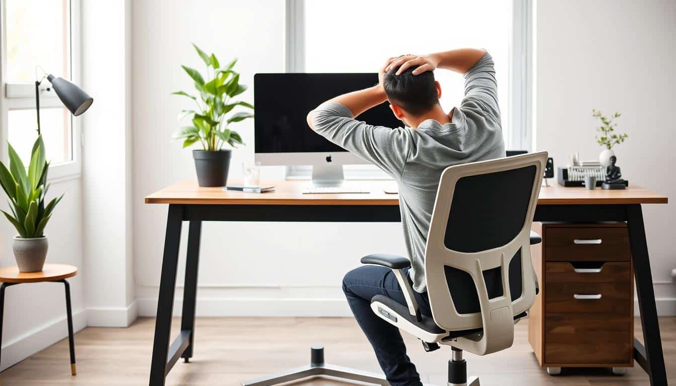 ease back pain desk job tips