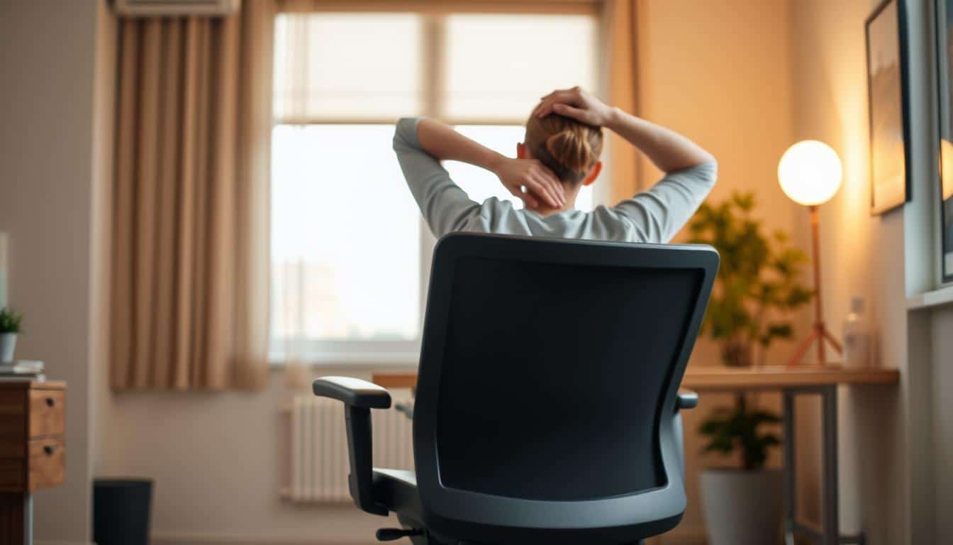 Chair stretches for neck and back pain relief