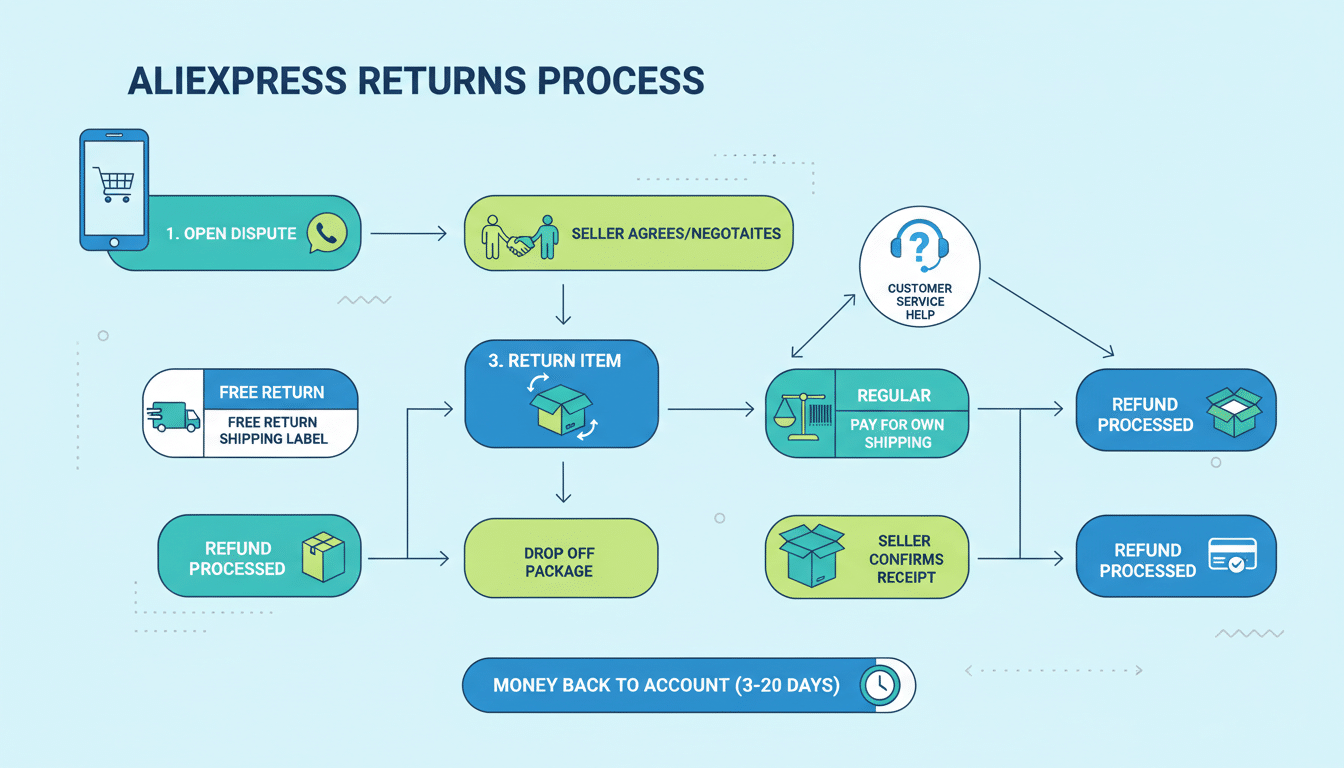 AliExpress return policy step by step