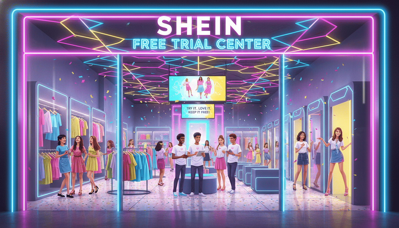 How does the Shein free trial center work?