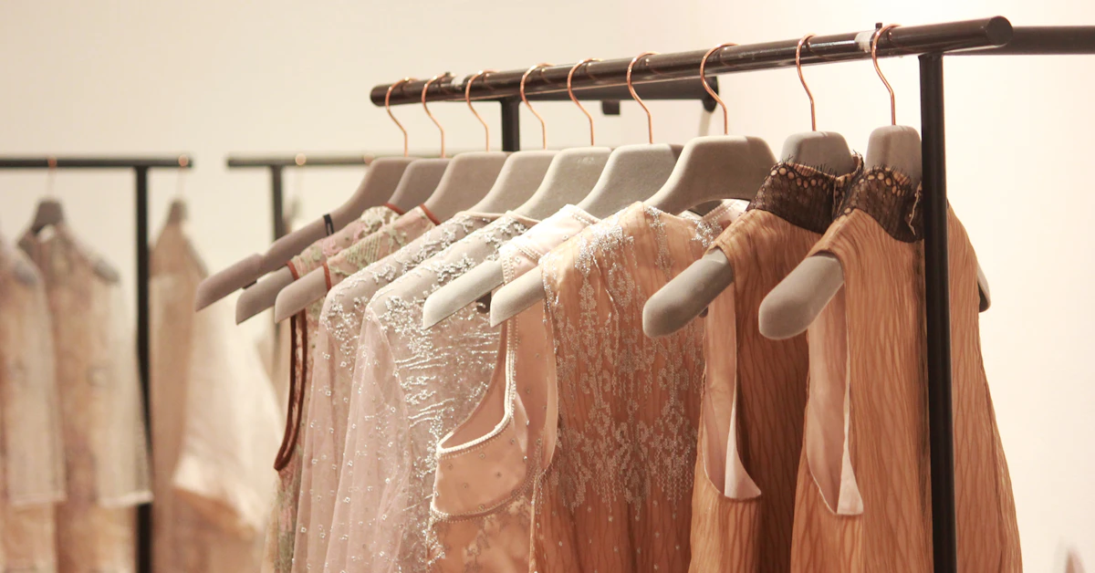 assorted tops hanging indoors